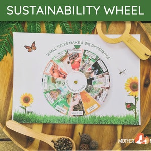 Sustainability Activity for Kids | Sustainability Wheel | Sustainability Actions | Sustainability printables