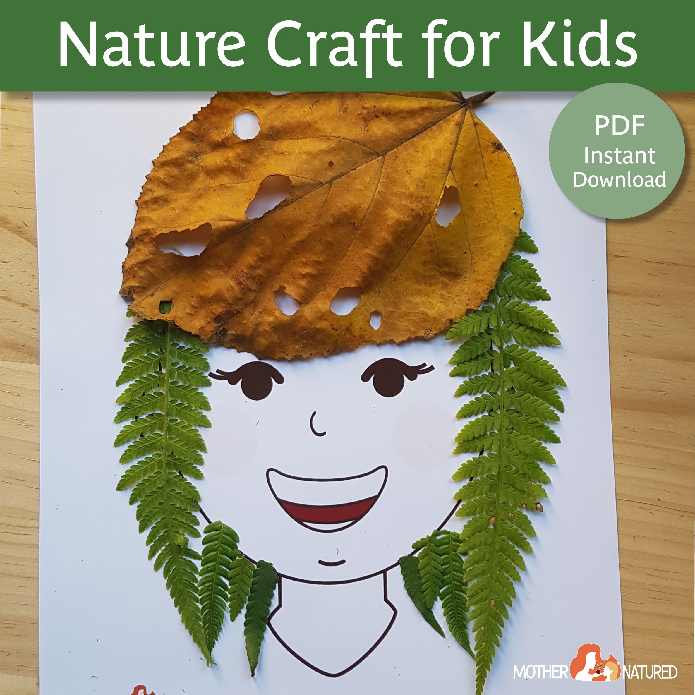 その他 Nature craft Nature Craft Activity for Kids | Nature Head Craft | Outdoor Craft