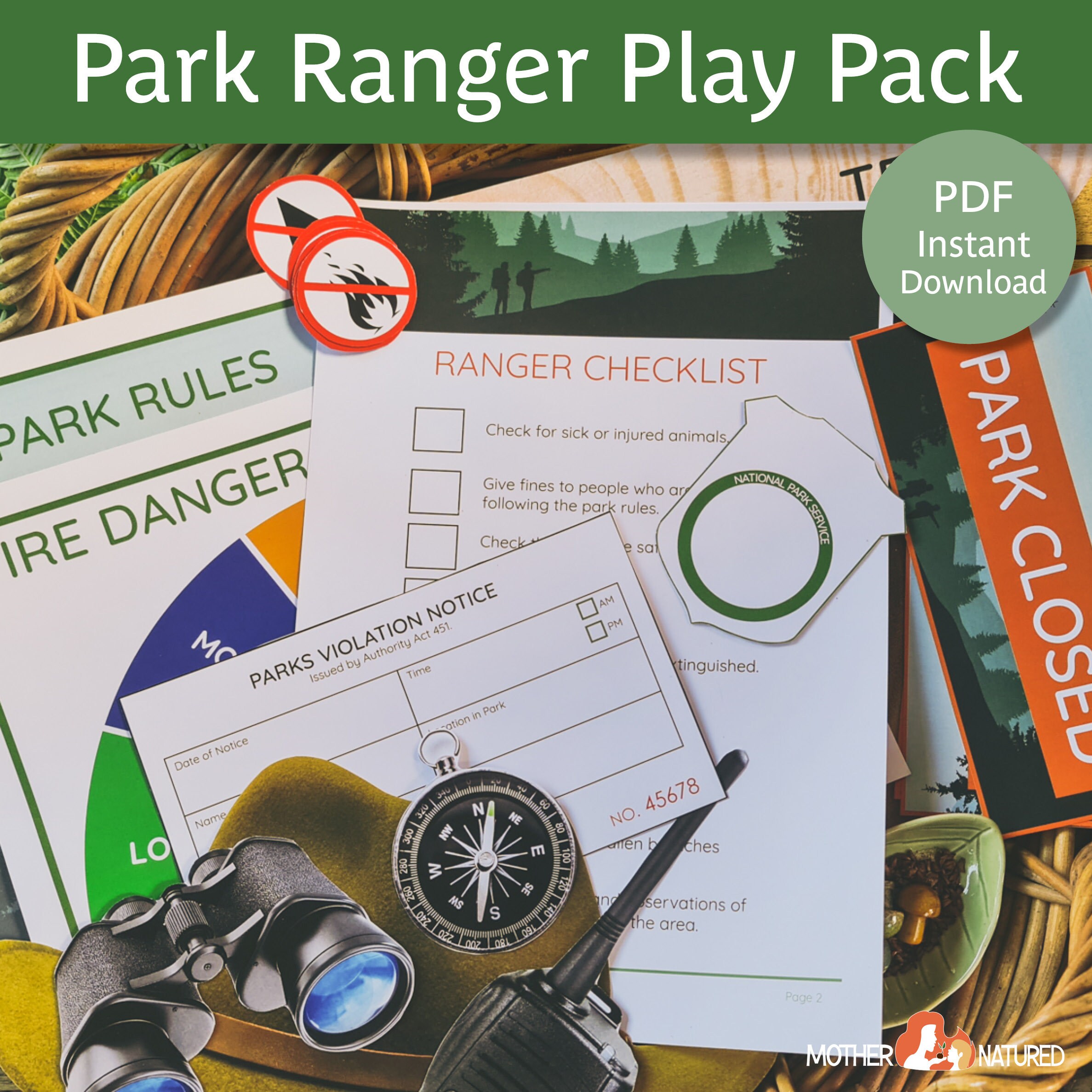 Dramatic Play Park Ranger Printables Park Ranger Play - Etsy