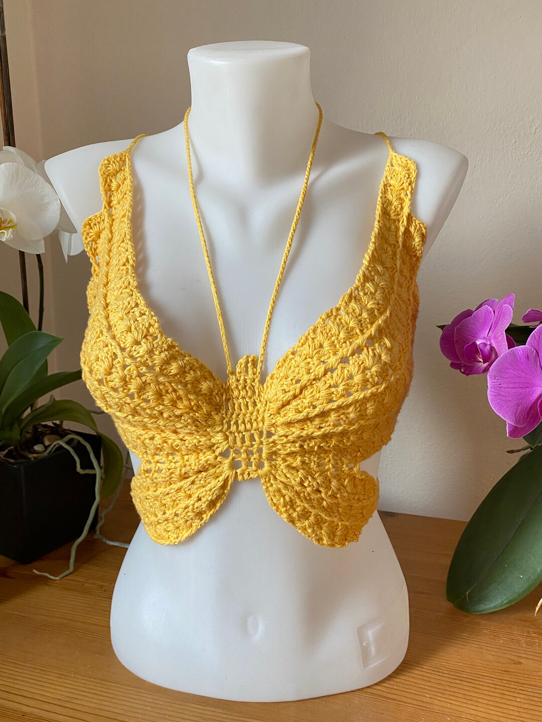 Handmade Butterfly Top Crochet 100% Cotton & Acrylic Options - Etsy