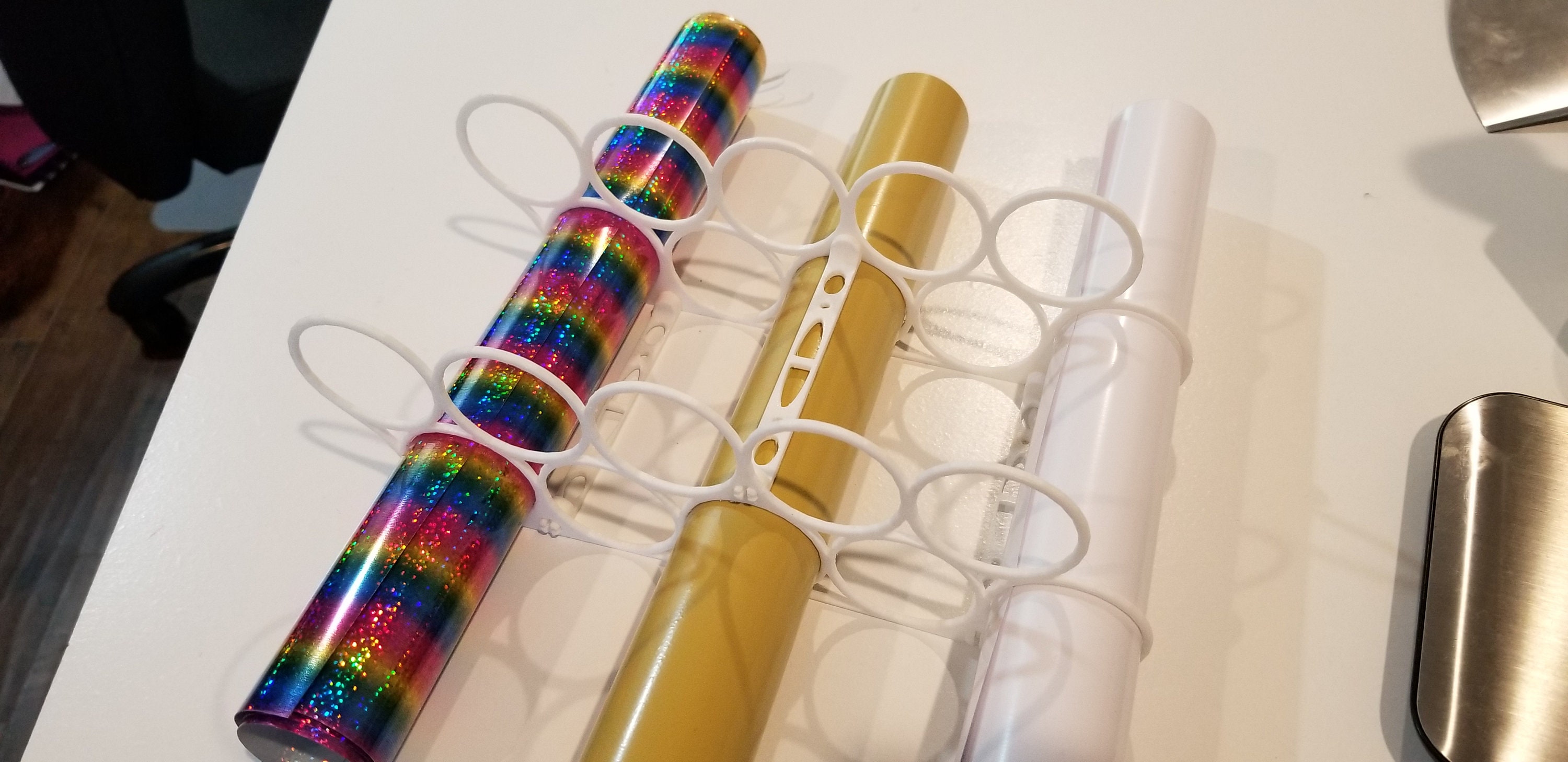 Cricut Vinyl Storage Rack Wall mount or desk organizer Cricut Etsy