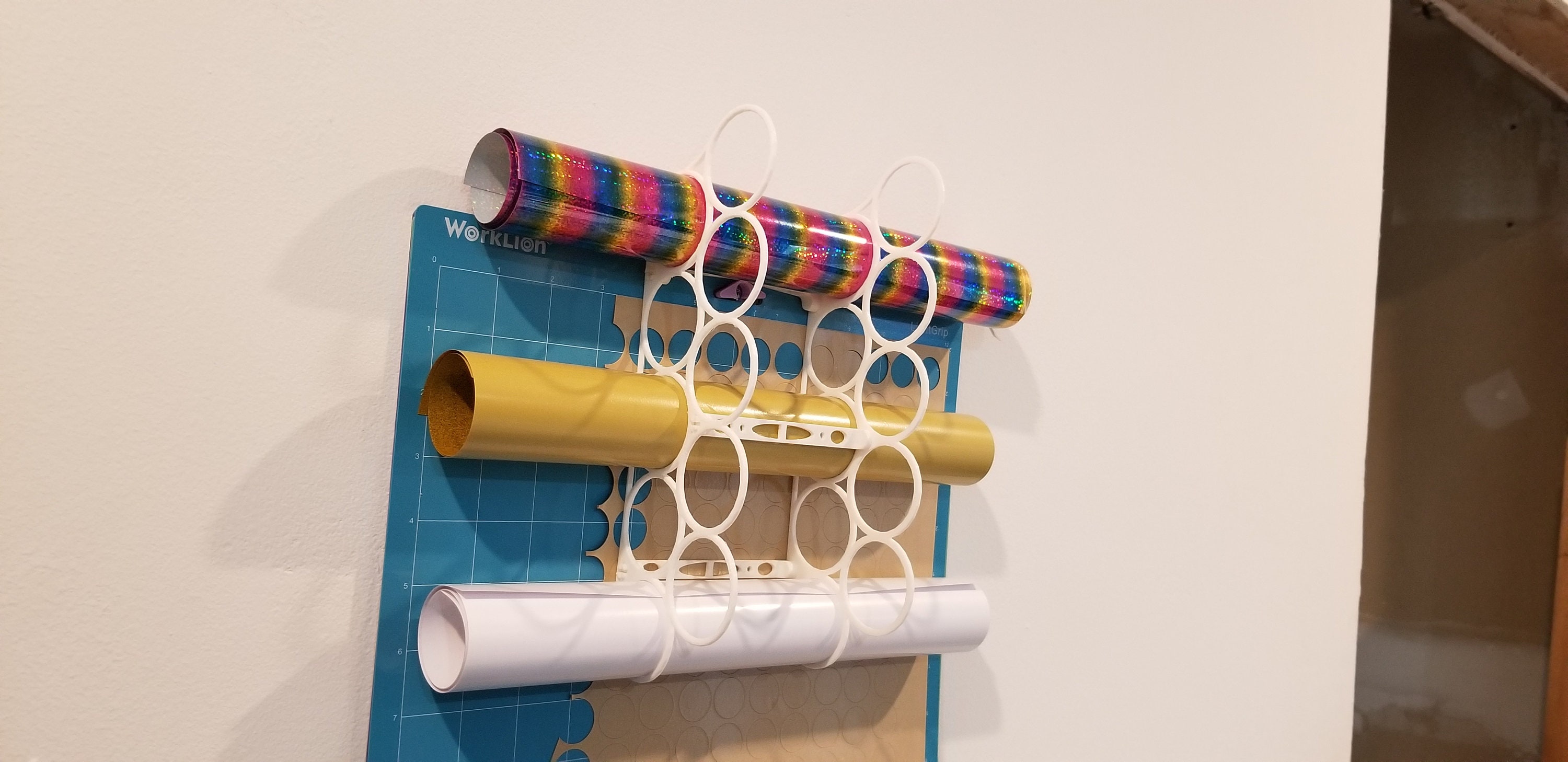 Cricut Vinyl Storage Rack Wall mount or desk organizer Cricut Etsy