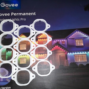 Govee Permanent Outdoor Lights - Mounting Bracket for Pro Series for Soffit/Eave.     Brackets only