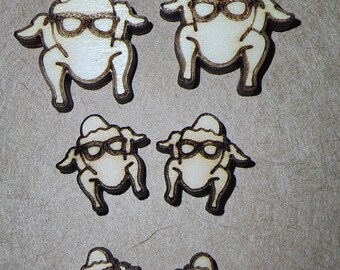 Funny Thanksgiving Turkey Earrings Friendsgiving wooden