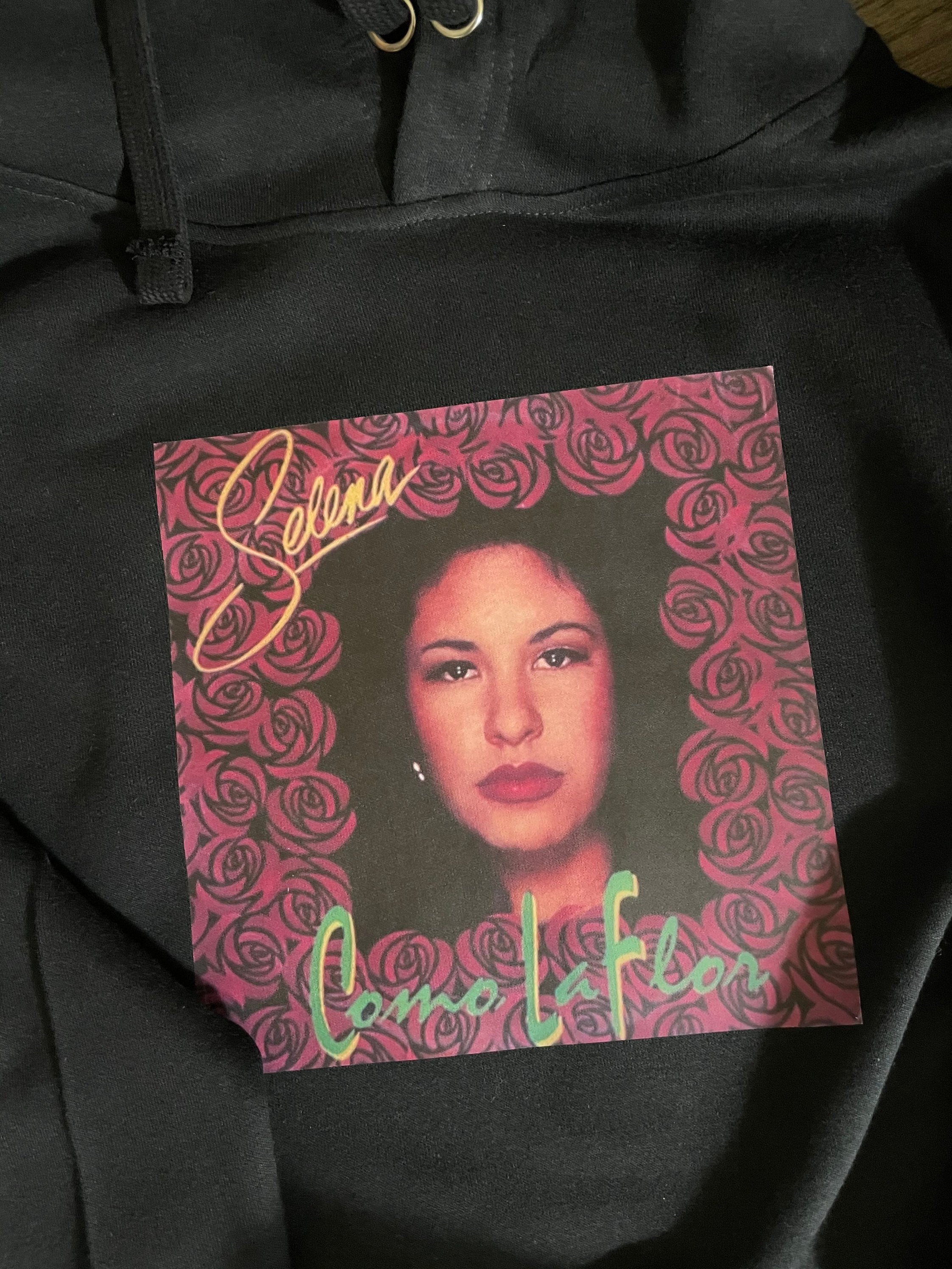 Selena Hoodie Como La Flor Sweatshirt Black & Purple | Etsy