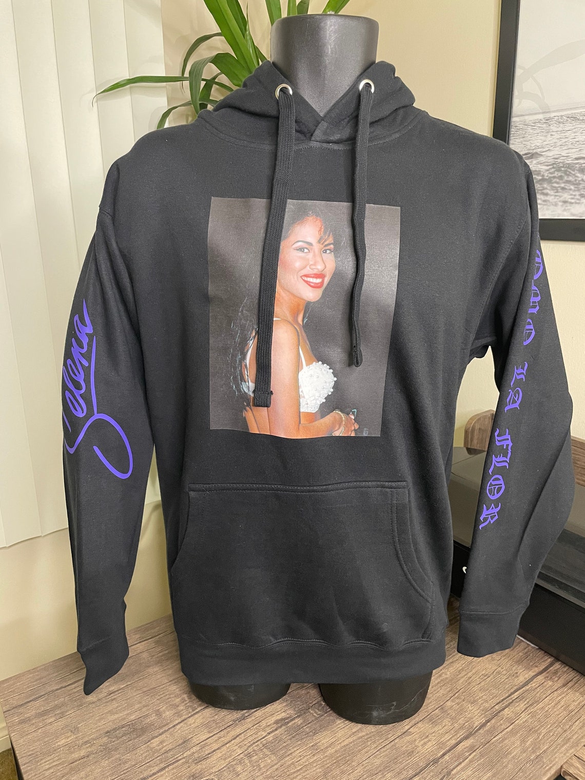 Selena Quintanilla Como La Flor Hoodie Sweatshirt Black | Etsy
