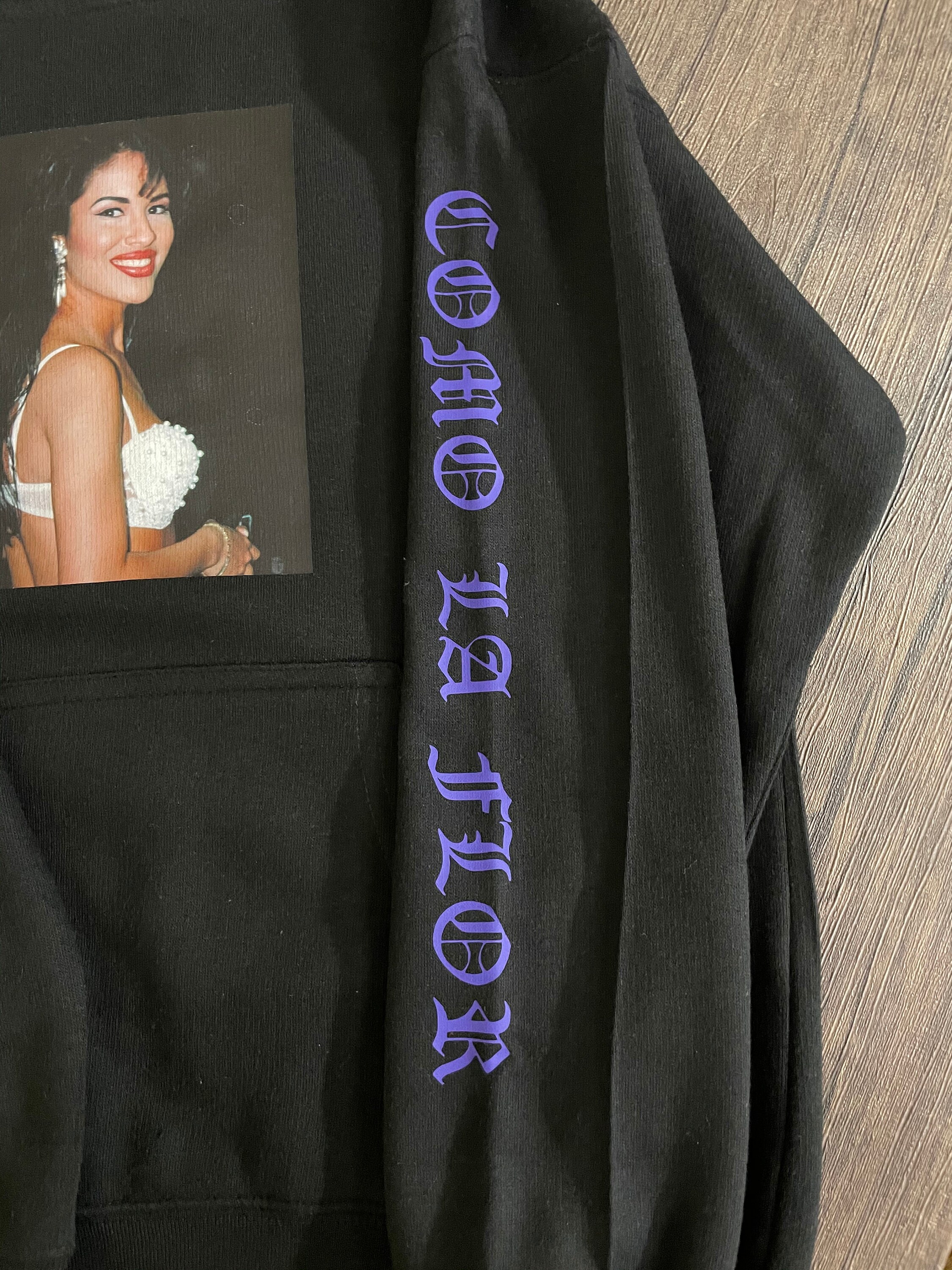 Selena Quintanilla Como La Flor Hoodie Sweatshirt Black | Etsy