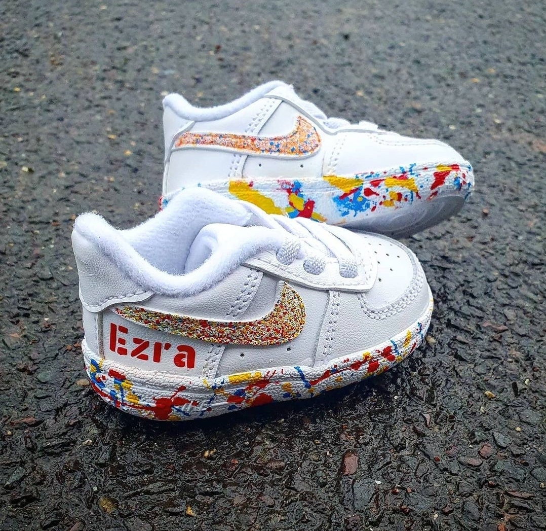 Official Nike Air Force Custom Paint Splatter Trainers | Etsy
