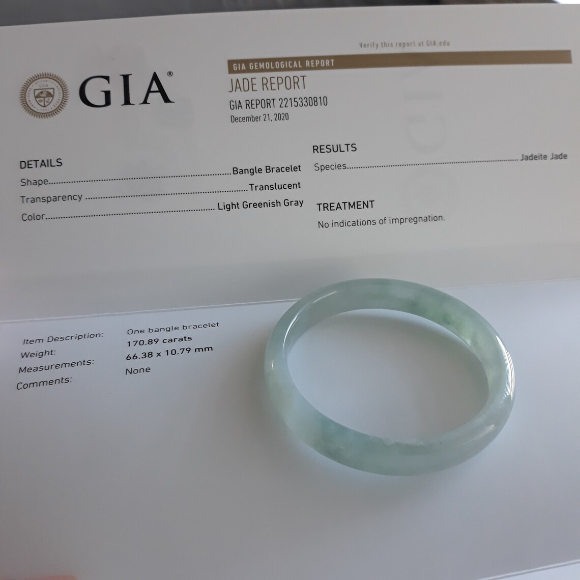 gia certified jade bangle