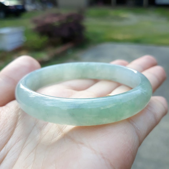 Jadeite Jade Bangle 53mm GIA Certified Translucent Near Colorless Faint Bluish Green Grade A Untreated Myanmar Jadeite Etsy Canada