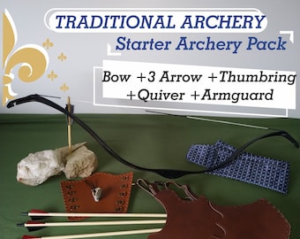 Starter Archery Pack - Turkish/Ottoman Bow - Traditional Archery - Horseback Archery - Startar Bow