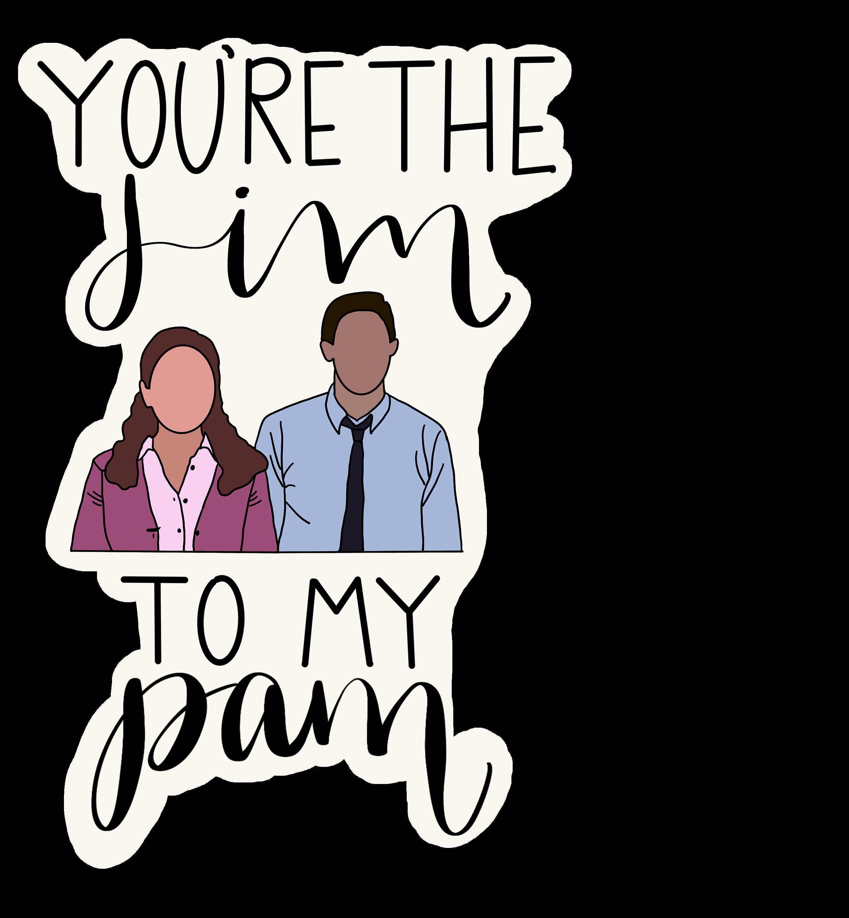 The Office: Pam and Jim sticker | Etsy