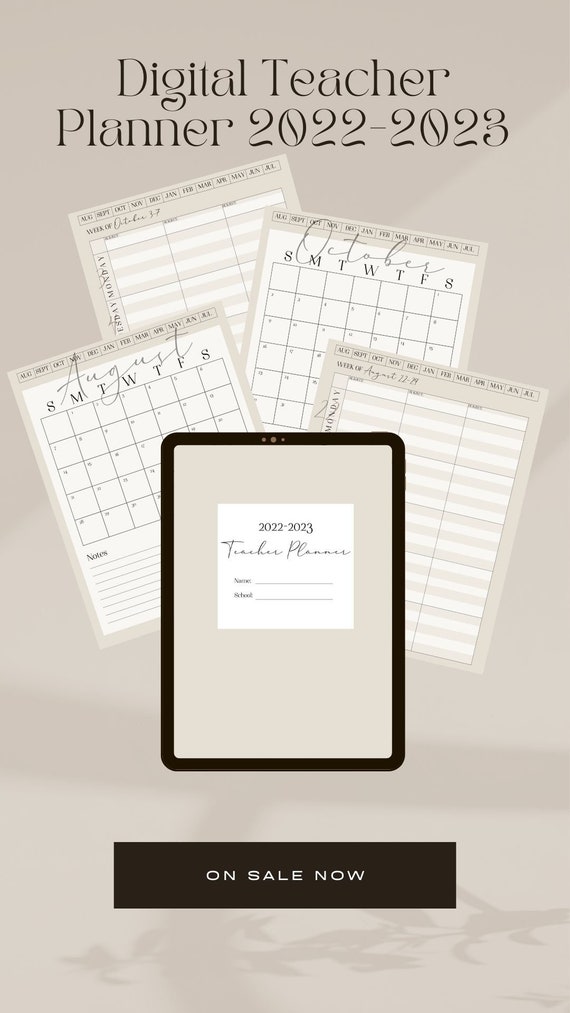 Digital Teacher Planner 20222023 Etsy