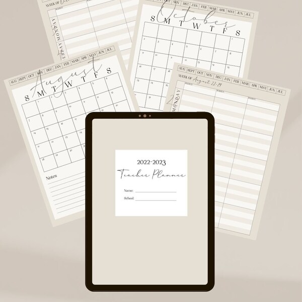 Teacher Planner 2022 2023 Etsy