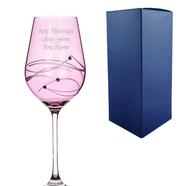 Pink Wine Glass Etsy UK