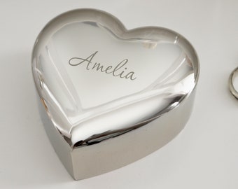 Personalised Name Heart Trinket Box Perfect Mother's Day Gift - Birthday Gift - Unique Gift - Valentine's Day Gift - Wedding Gift