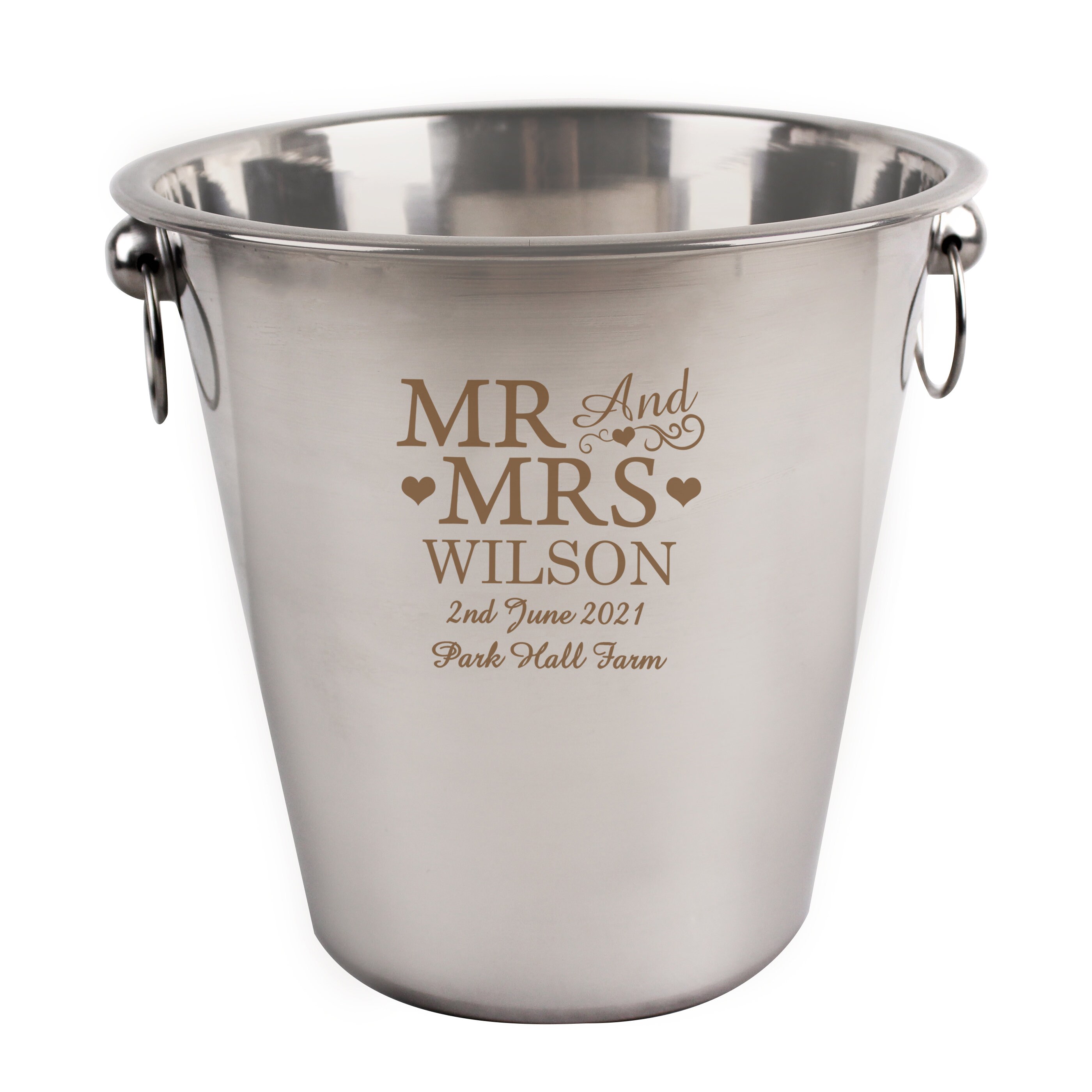 Mr & Mrs Stainless Steel Personalised Ice Bucket Wedding Etsy