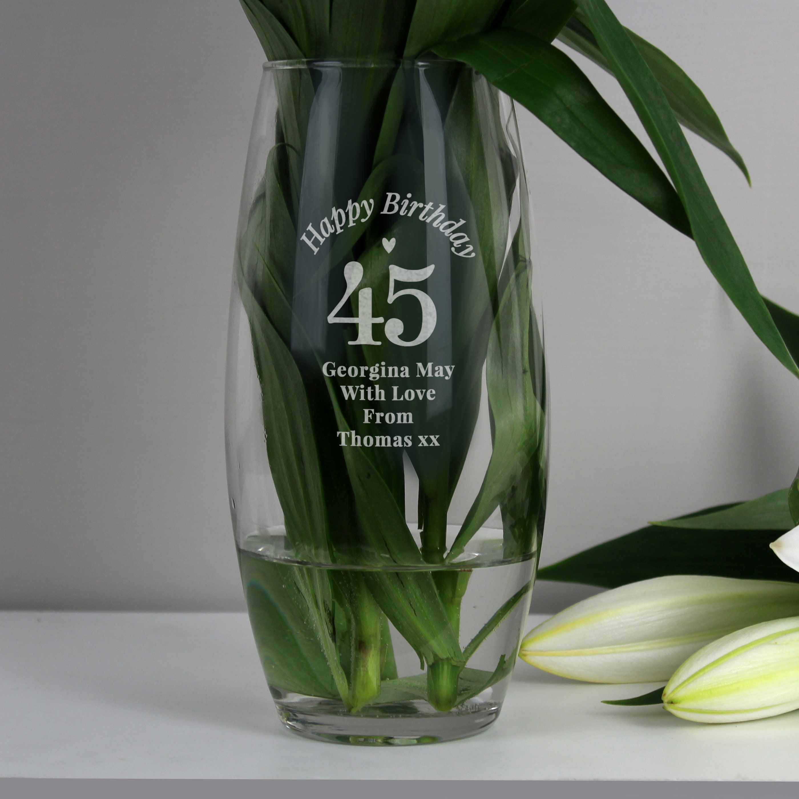 Happy Birthday Personalised Vase Birthday Vase 30th 40th Etsy UK