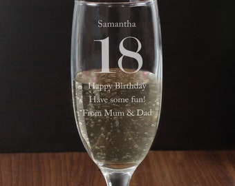 40th Champagne Flute Etsy