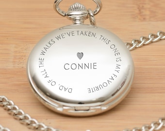 Personalised Engraved Dad Of All The Walks Pocket Watch , Brides Father , Father Of The Bride , Thank You , Custom Customised Pocket Watch