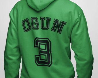 OGUN 3 unisex hooded sweatshirt, Santeria, Orisha Power, Protection Power, Yoruba Tradition