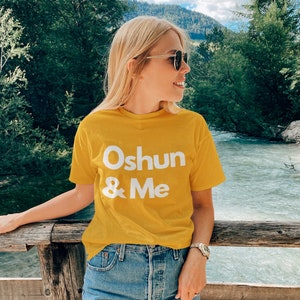 OSHUN & Me-tröja, Santeria, Orisha-kraft, Skyddskraft, IFA, Yoruba-tradition