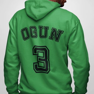 OGUN 3 unisex hooded sweatshirt, Santeria, Orisha Power, Protection Power, Yoruba Tradition