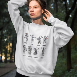 Orishas unisex crewneck sweatshirt, ORISHA, santeria, chango, ochun, oya