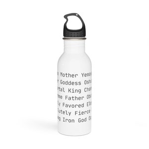 ORISHAS | 7 African Powers | Santeria | IFA | Orisha Protection Power | Santo | Lukumi Stainless Steel Water Bottle