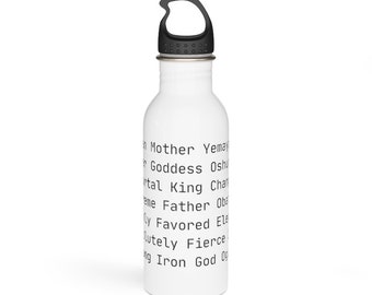 ORISHAS | 7 African Powers | Santeria | IFA | Orisha Protection Power | Santo | Lukumi Stainless Steel Water Bottle