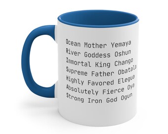 ORISHAS | 7 African Powers | Santeria | IFA | Orisha Protection Power | Santo Mug | Lukumi