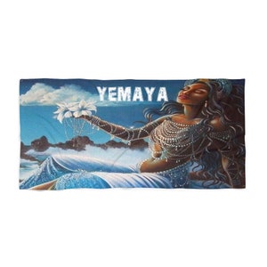 YEMAYA Beach Towel | ORISHAS | Santeria | Yemoja | Diosa Del Mar