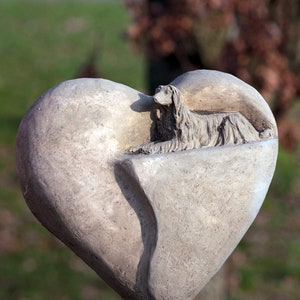Dog heart | Memorial stone for dogs made of sandstone, gravestone, beloved pet, handmade, high quality,