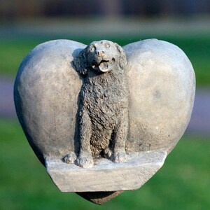 Dog heart | Memorial stone for dogs made of sandstone, gravestone, beloved pet, handmade, high quality,