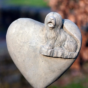Dog heart | Memorial stone for dogs made of sandstone, gravestone, beloved pet, handmade, high quality,