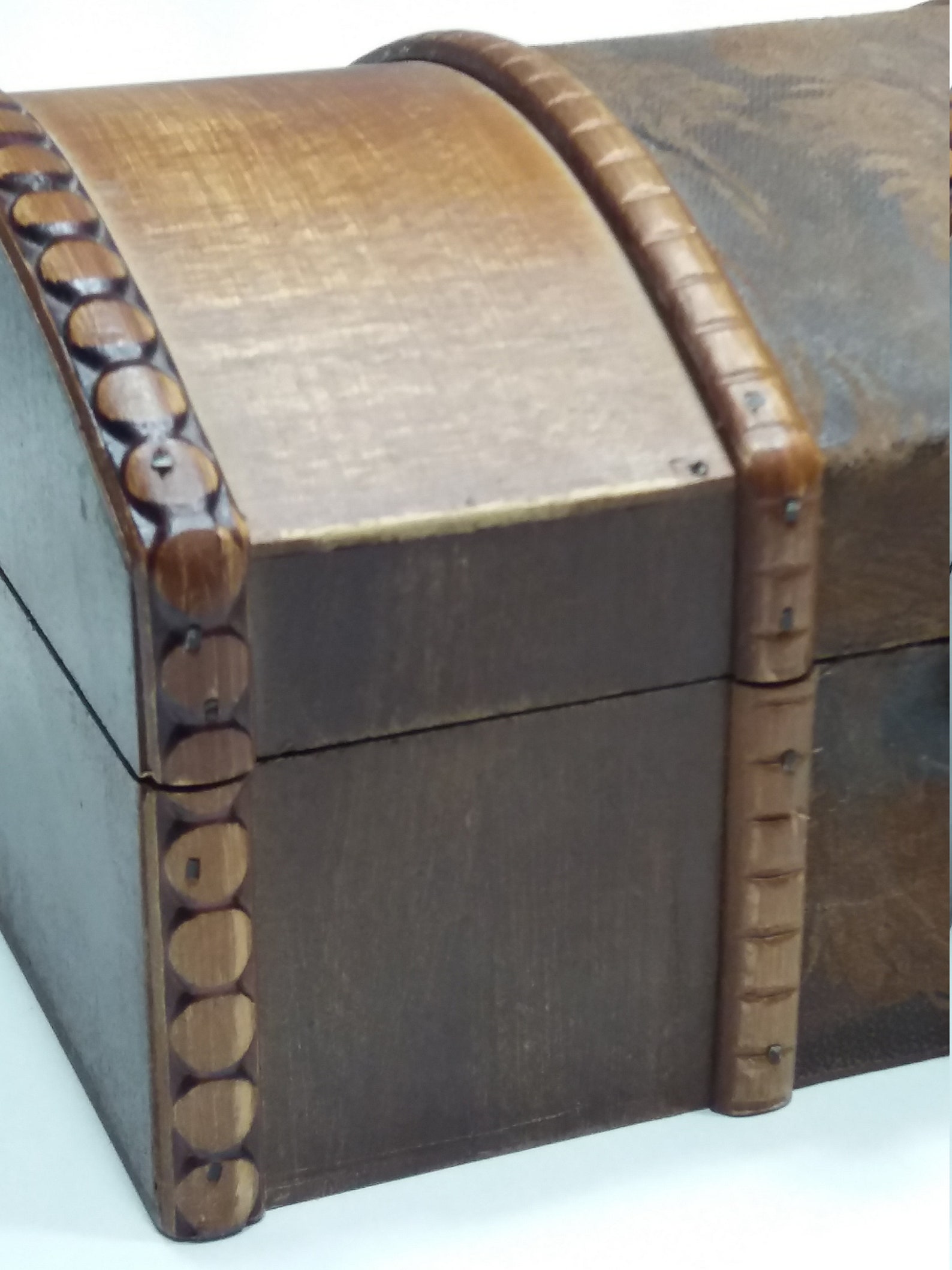 Envío gratis Vintage madera tesoro cofre joyería caja de | Etsy