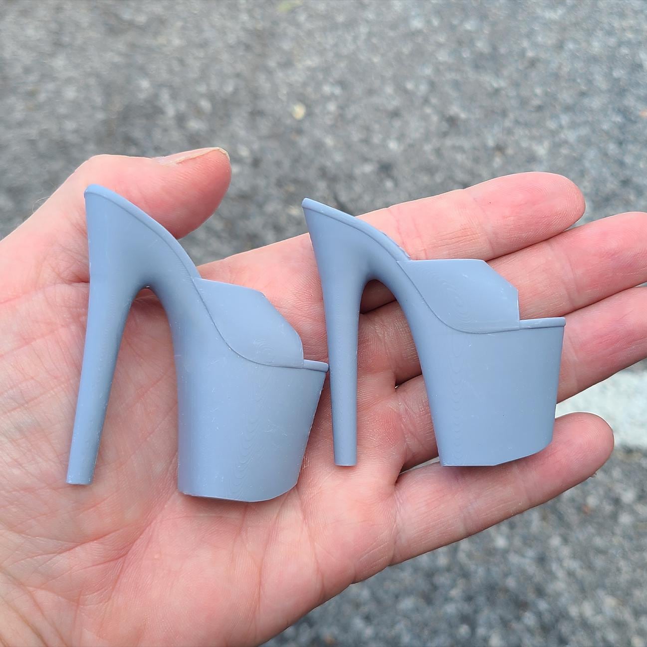 Christy - STL Tall Slide W/ 2.5” Heel | 3D Print Miniature Replica
