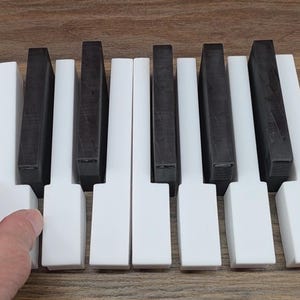 Piano Keys - STL Full Octave 3D Print Digital Download (7 White + 5 Black Keys) – DIY Decor, Art, Jewelry, Crafts, Music Teacher Gift. Neon!
