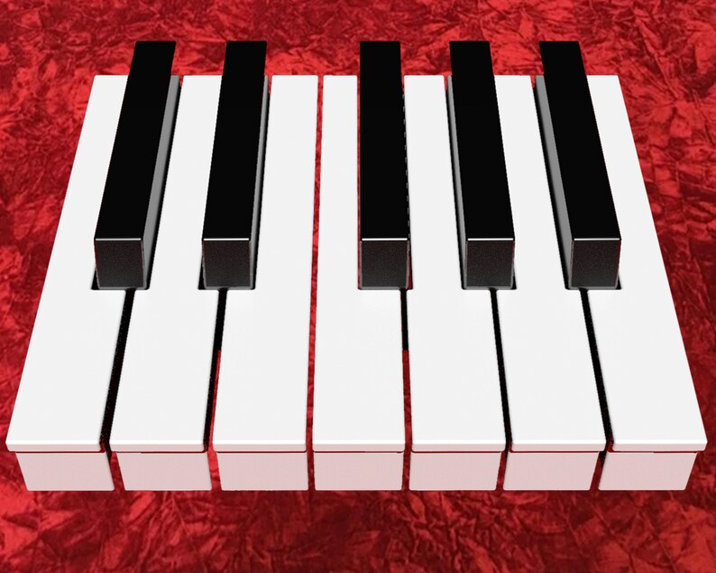 Piano Keys STL File to 3D Print 12 Separate Piano Keys. One Full Octave ...