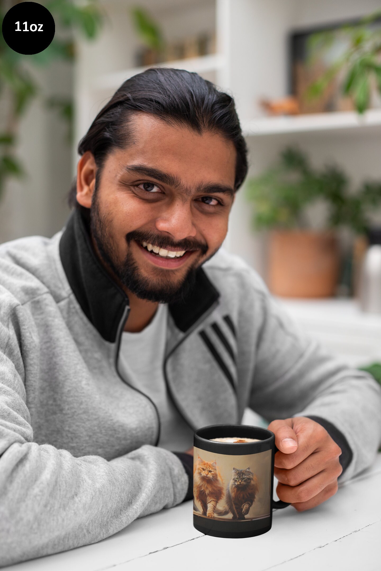 Five Cats Walking Mug 1 Morning Coffee With the Cats Cats on a Mug 5