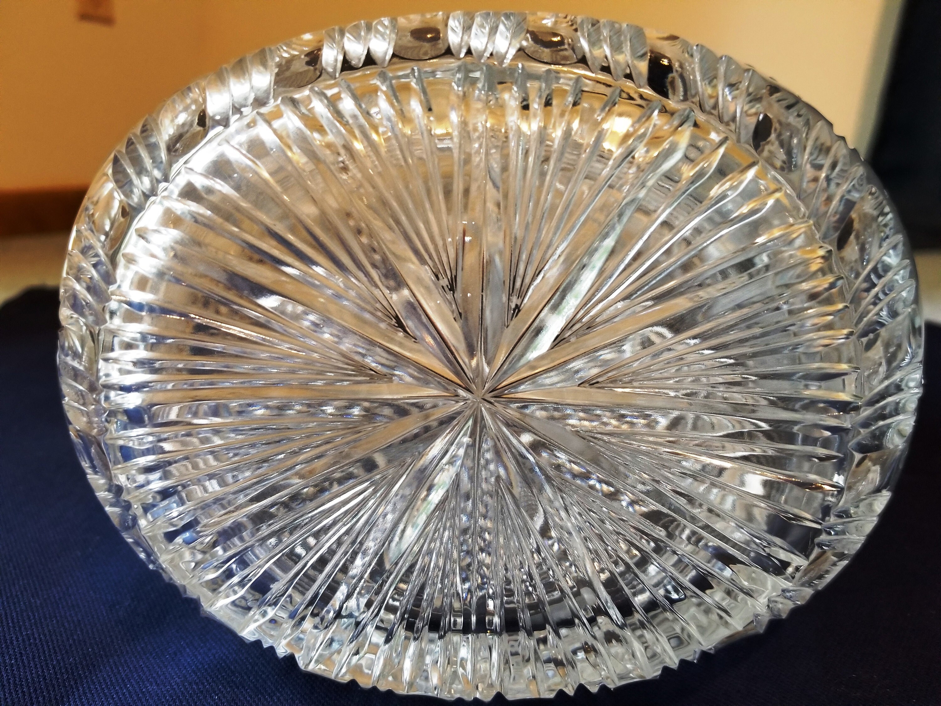 11 Tall Vintage Cut Glass Vase Etsy