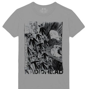 Radiohead Grey Scribble T-shirt Unisex Official Radiohead - Etsy