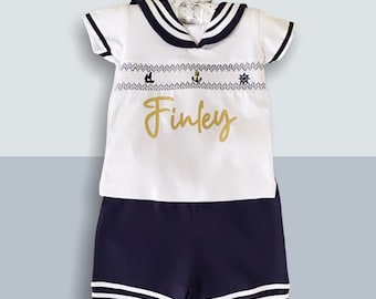 Baby boy sailor outfit uk Clearance