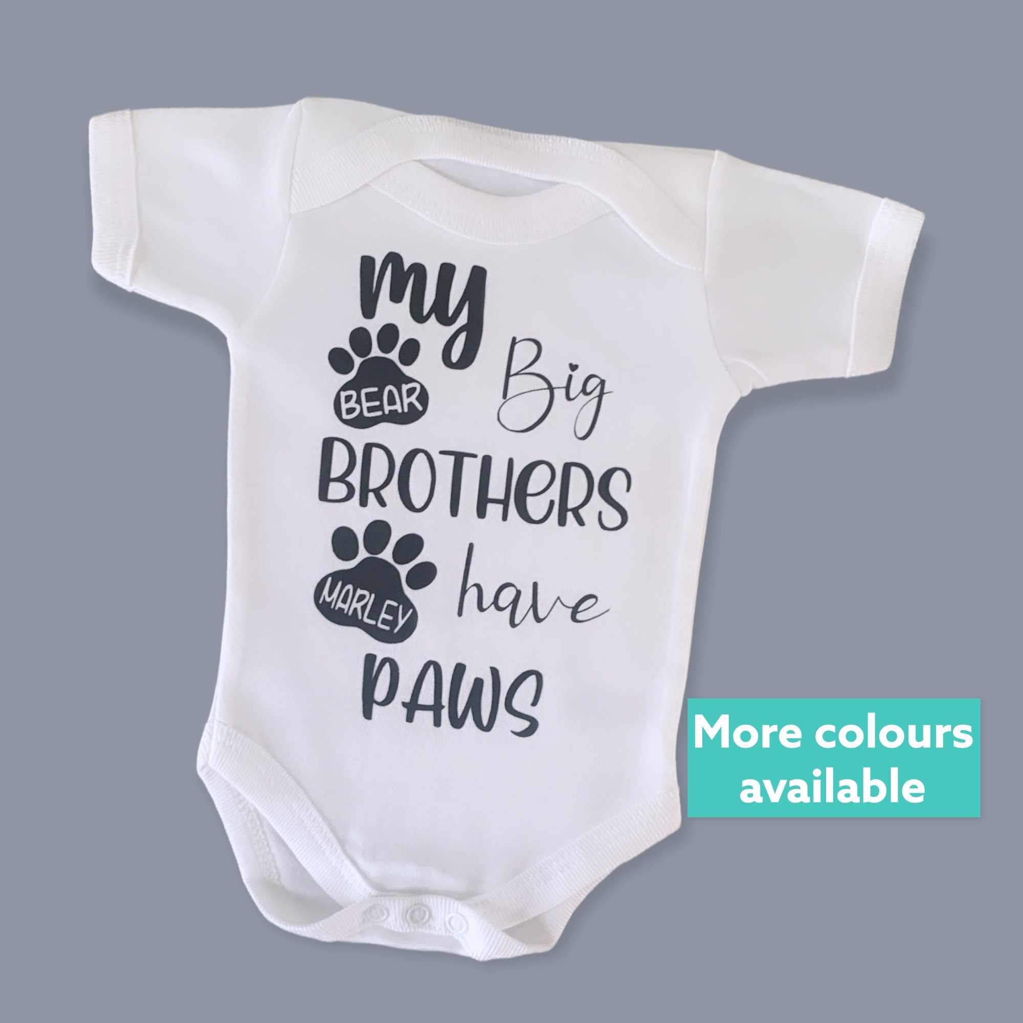 Personalised My Brothers Have Paws Baby Grow, Customised Pet Name Baby  Bodysuit, Newborn Baby Gift, Baby Shower, Kids T-shirt, Dog, Cat -   Finland