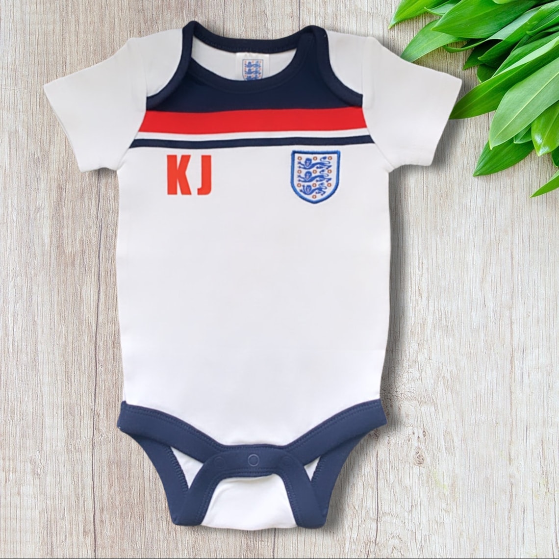Personalised England Football Baby Grow World Cup 2022 Baby Etsy UK