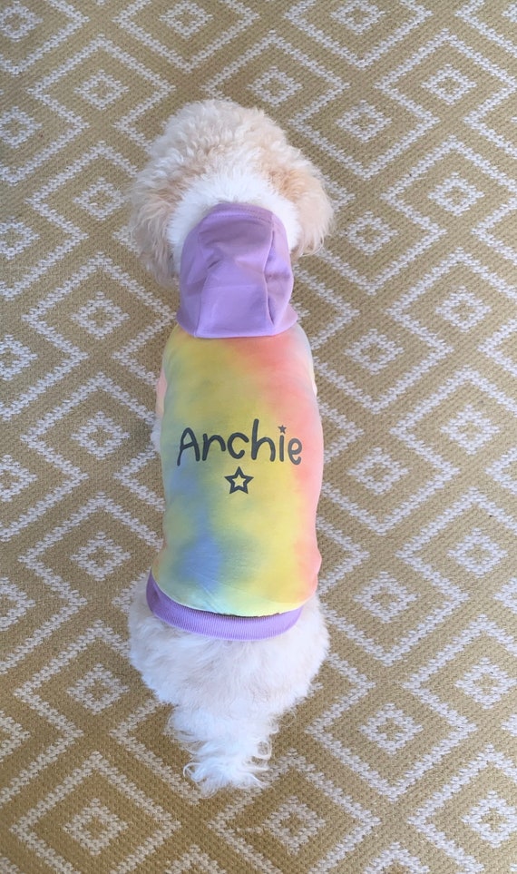 Personalised Dog Jumper Customised Tie Dye Dog Coat Gift for Etsy