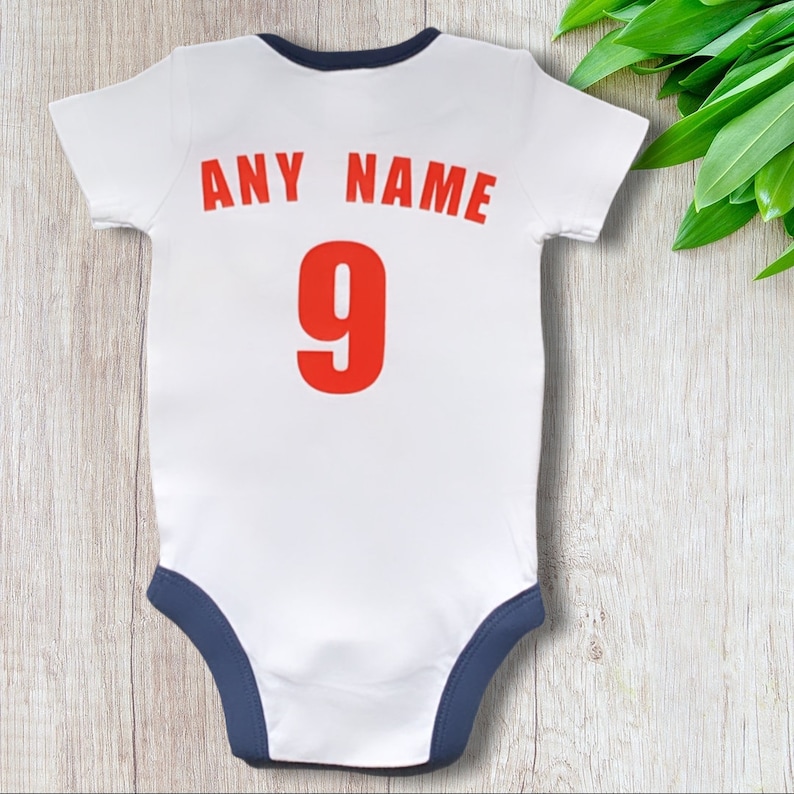 Personalised England Football Baby Grow World Cup 2022 Baby Etsy UK