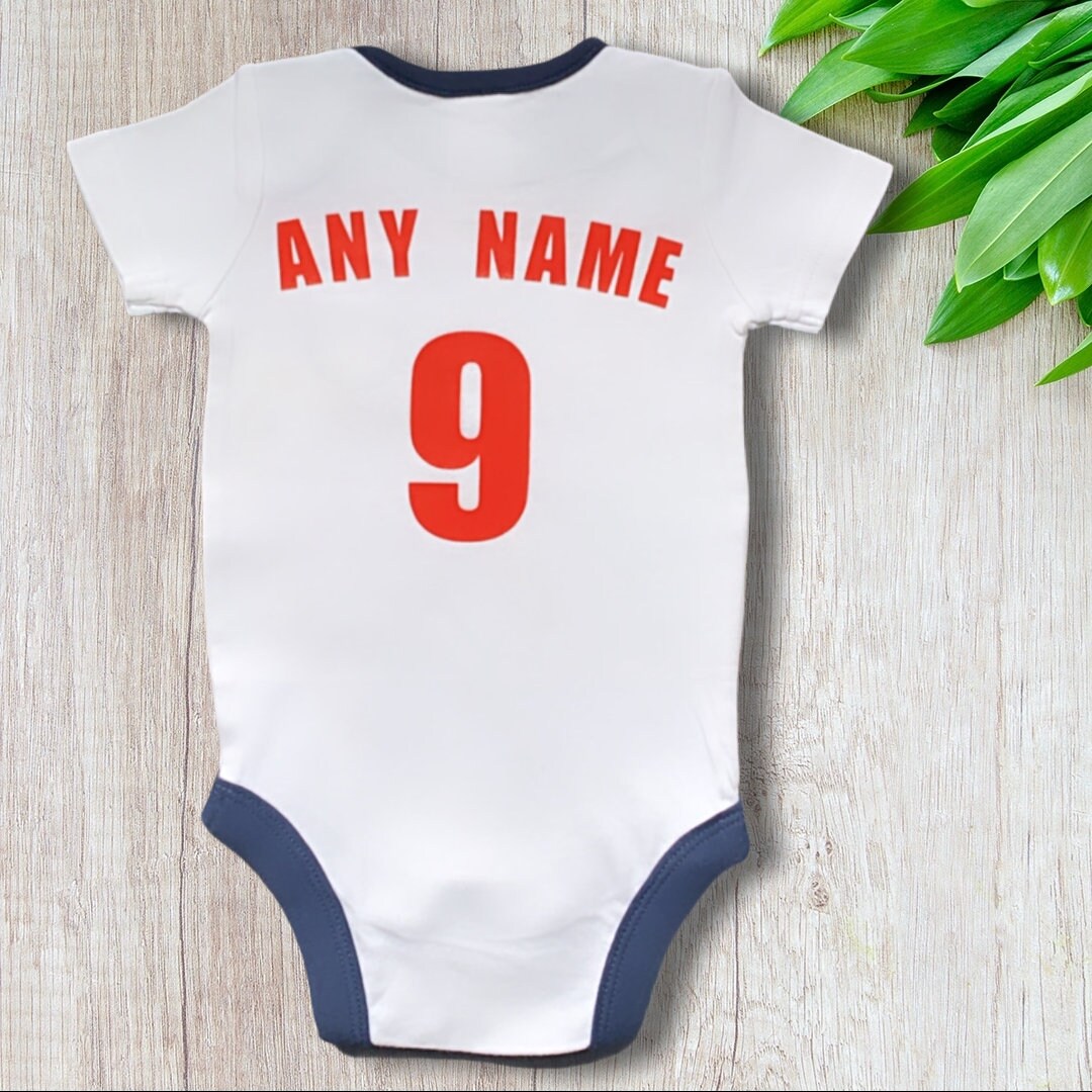 Personalised England Football Baby Grow World Cup 2022 Baby Etsy UK