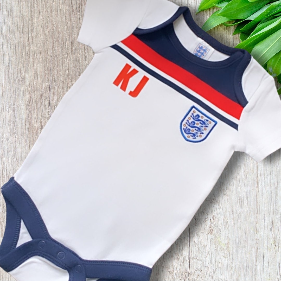 Personalised England Football Baby Grow World Cup 2022 Baby Etsy UK
