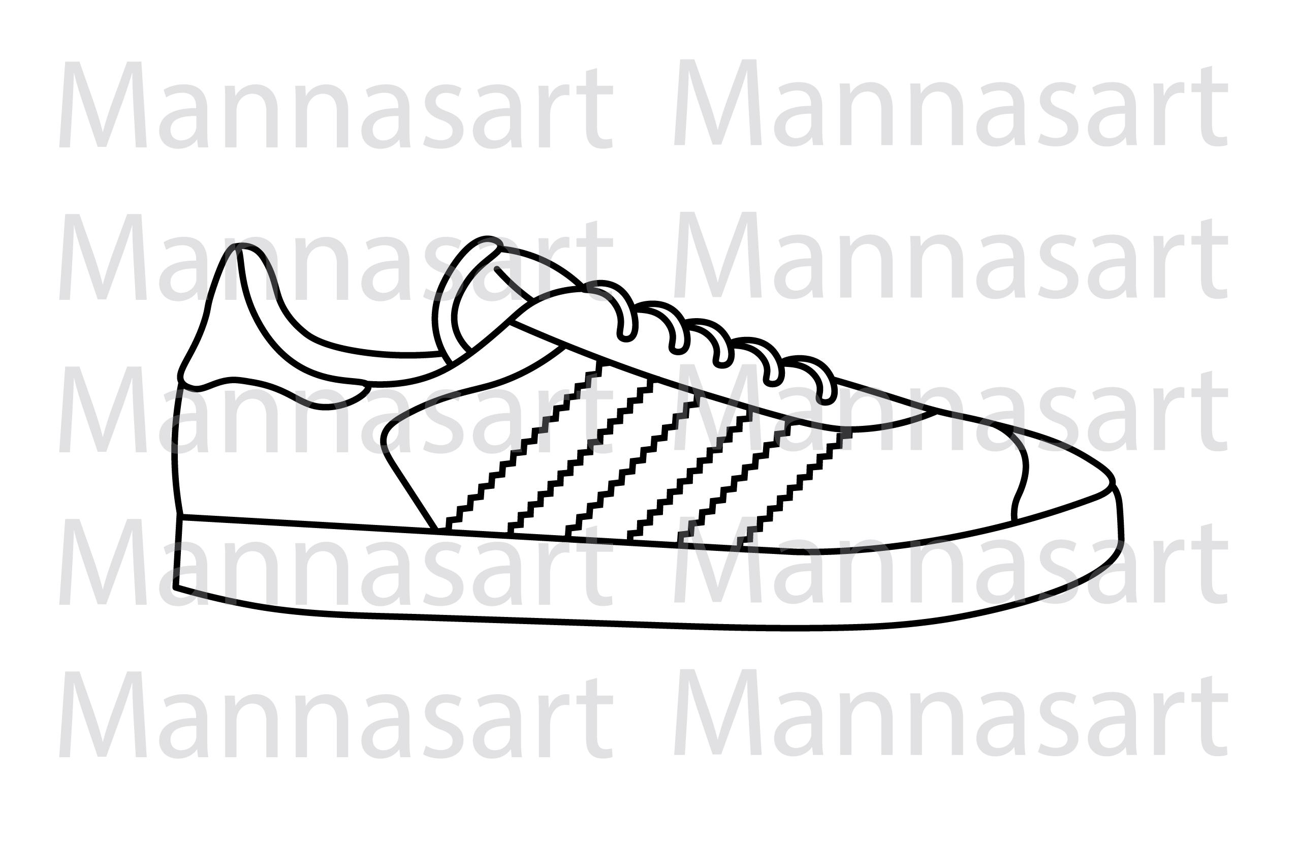 adidas gazelle drawing